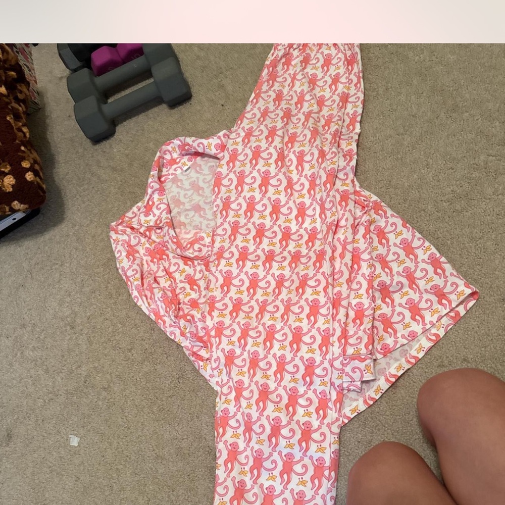 Pink Patterned Women's Pajama Set